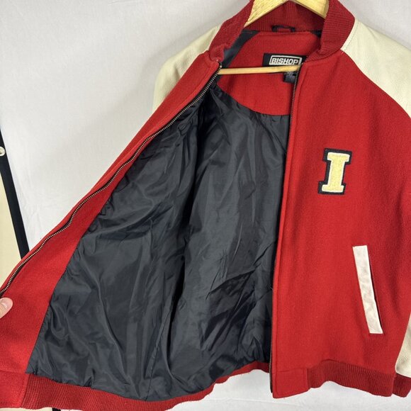 Illyria Prep Varsity Jacket She’s The Man Style Red Wool Leather Sleeves M - Picture 8 of 8